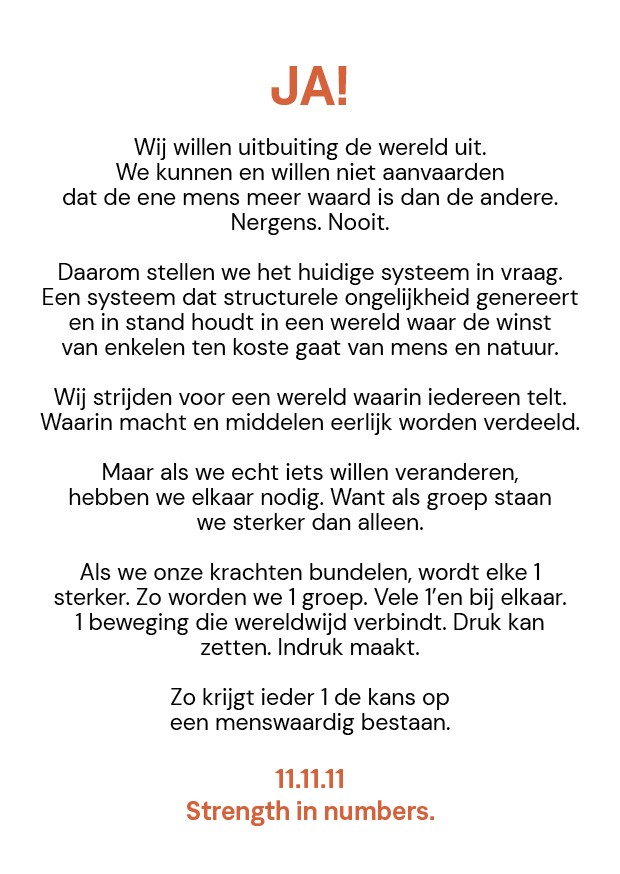 Manifesto Postkaartje