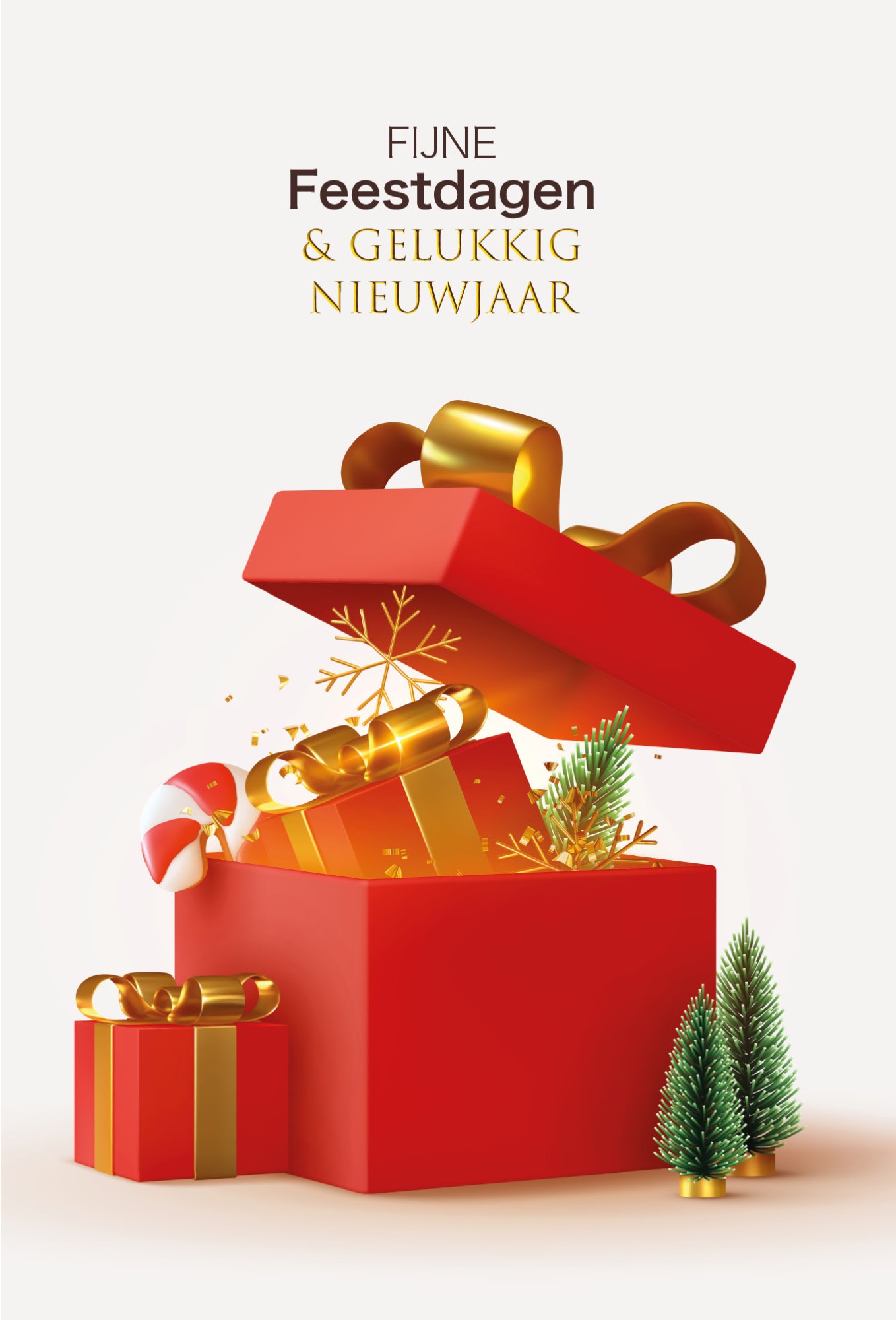 Glinsterende feesten: set van 4 wenskaarten
