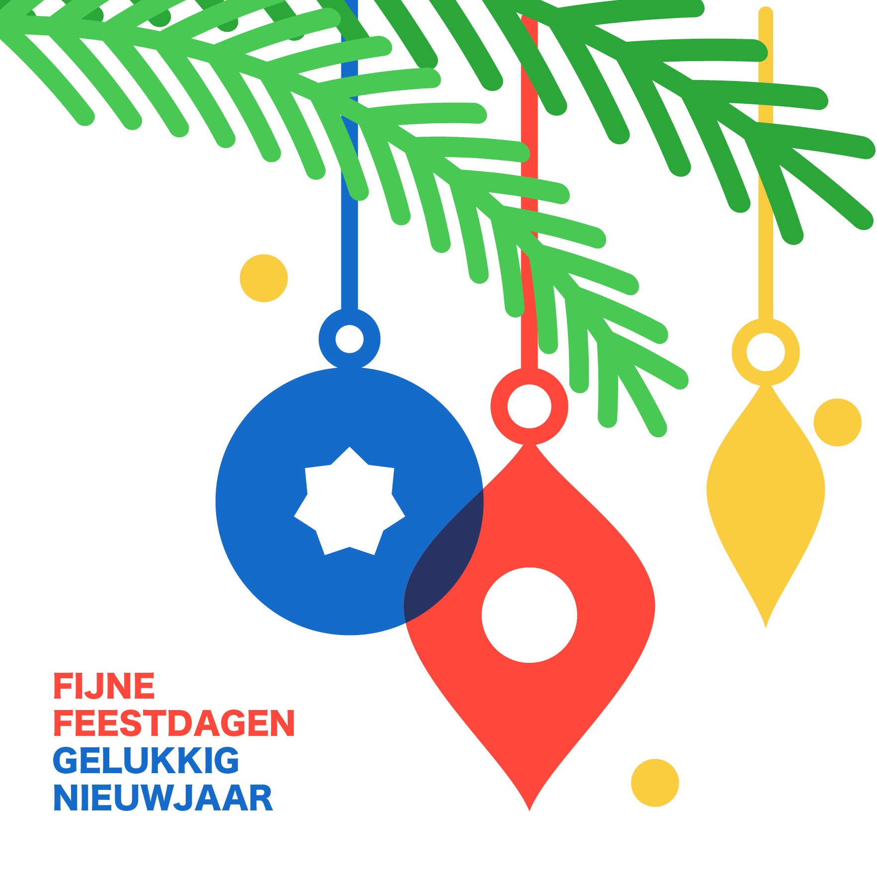 Hippe feesten: set van 4 wenskaarten