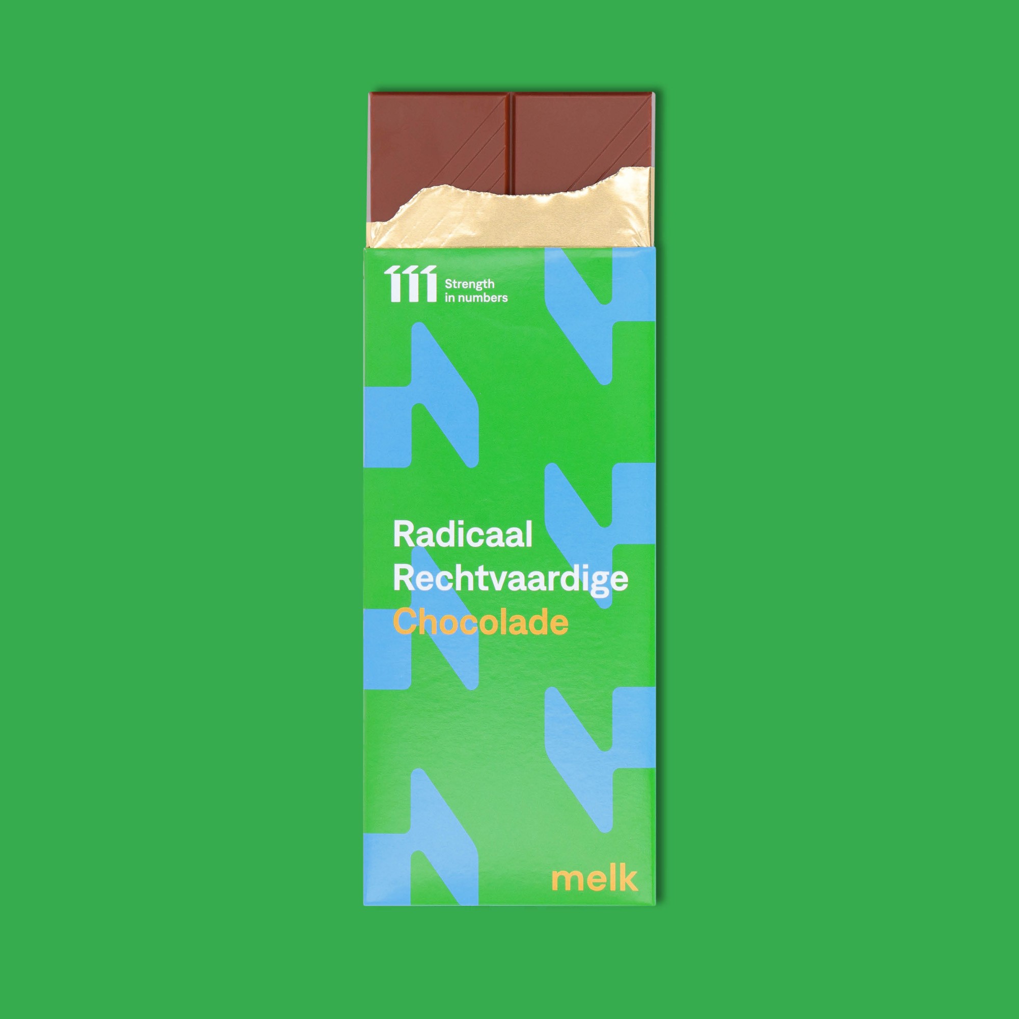 Doos Radicaal Rechtvaardige Melkchocolade (12 tabletten per doos) -  verkoopprijs 6 euro per tablet