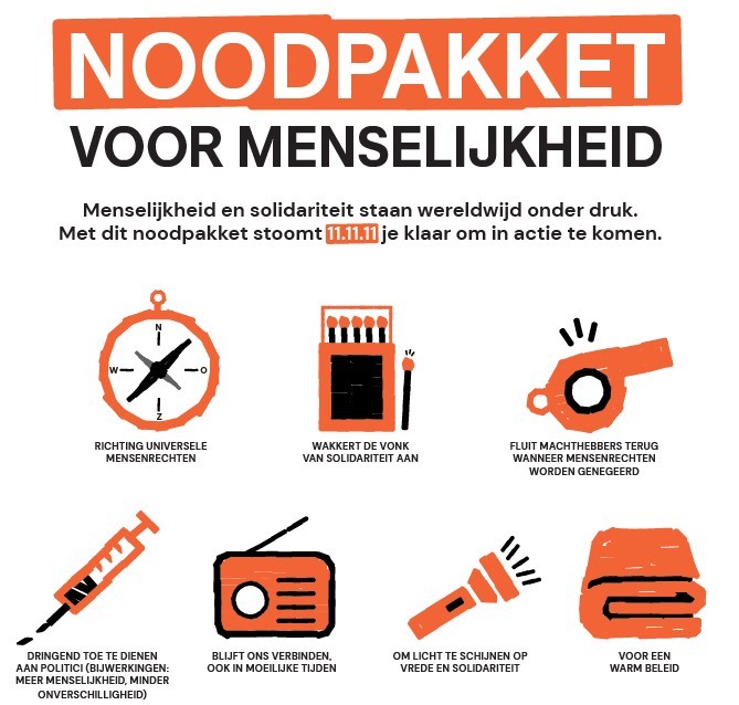 Actiestand Noodpakket voor menselijkheid