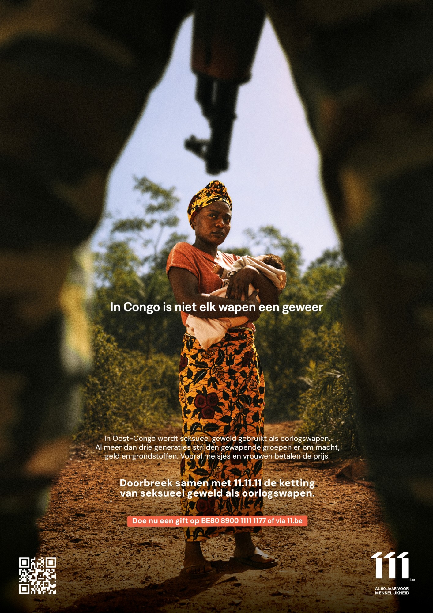 Download campagneaffiche 'In Congo is niet elk wapen een geweer'